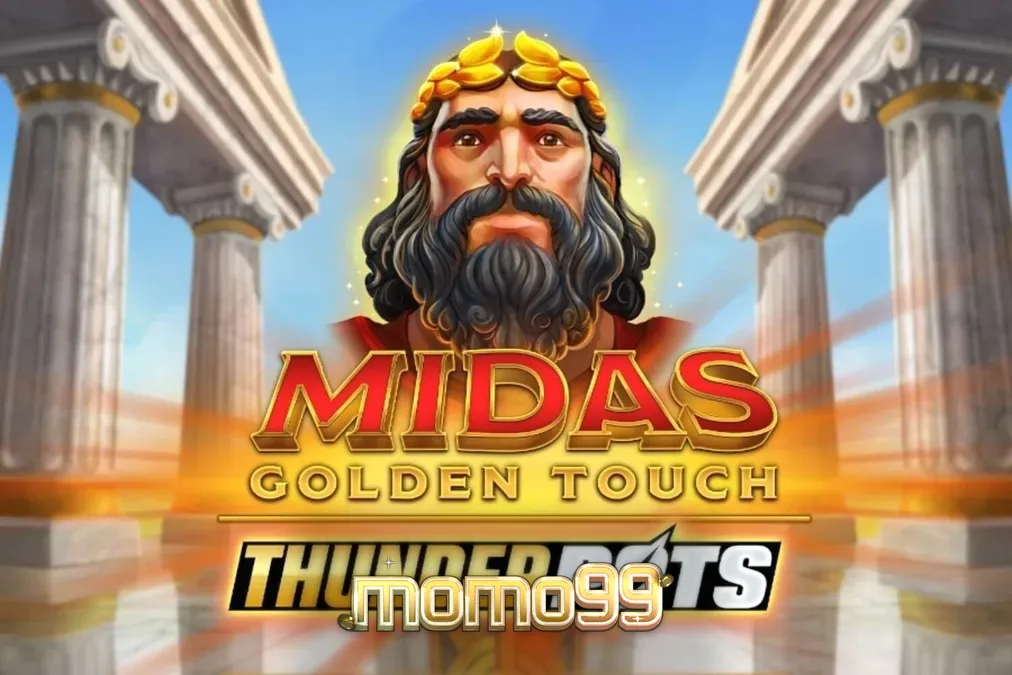 Tampilan visual slot Midas Golden Touch: Thunder Pots dengan tema mitologi emas.