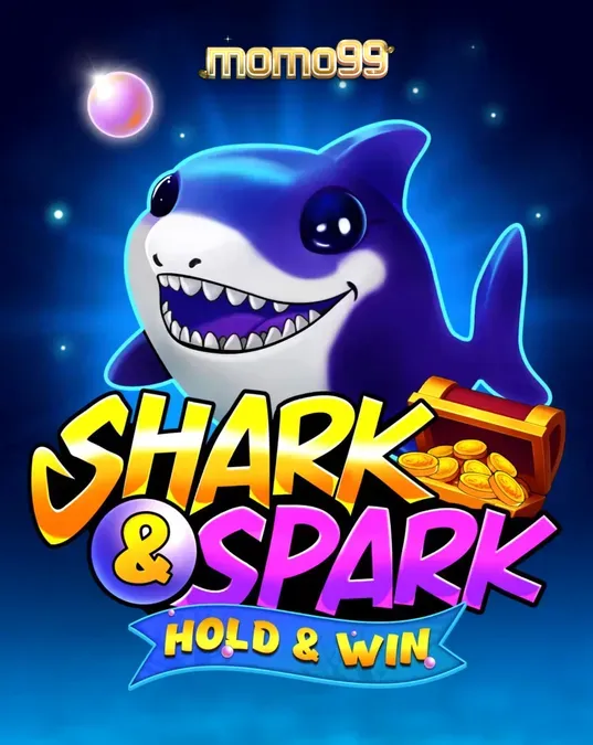 Tampilan visual ceria dan penuh warna dari slot Shark & Spark Hold & Win